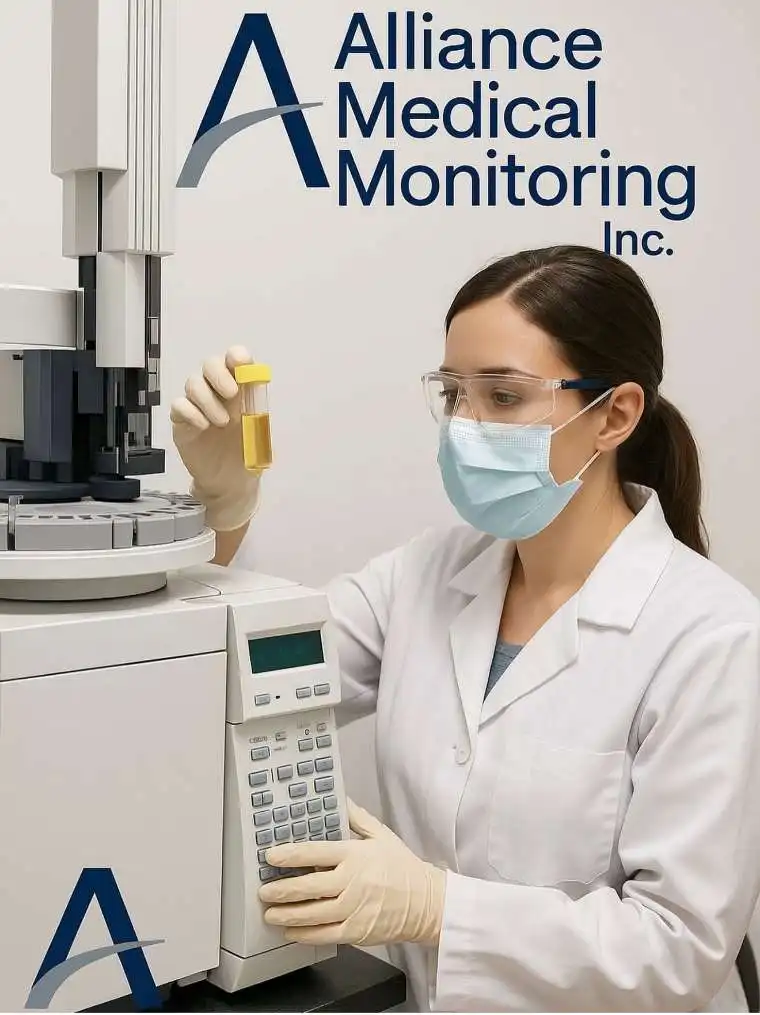 Laboratory technician running a specimen analysis